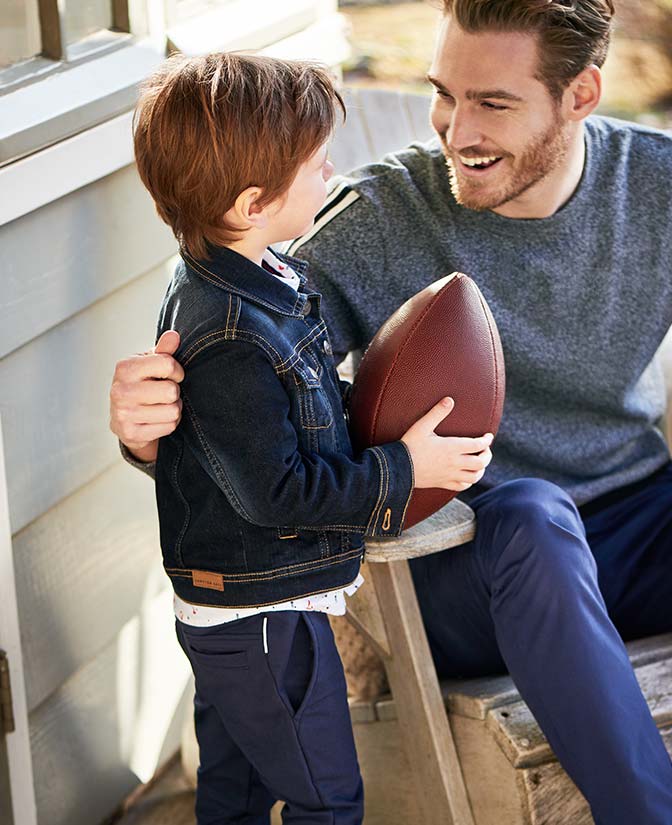 Nachtblauw sweatvest voor jongens, Hampton Bays
