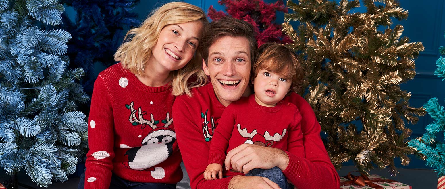 chandail de noel pour toute la famille