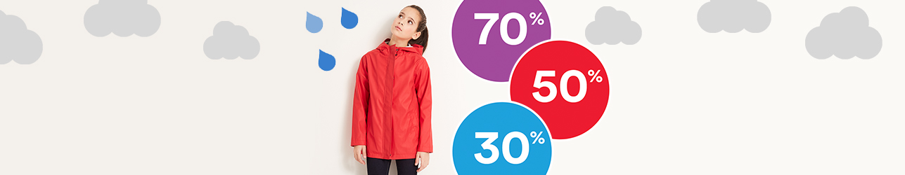 Regenweer kleding met kortingen tot 70%