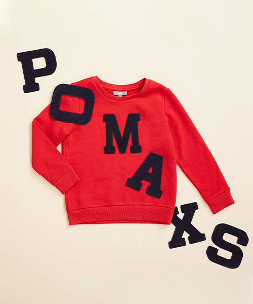 Lettersweater tiener Rood